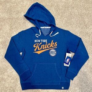 New York Knicks Hoodie Small Womens '47 Brand Basketball Sweatshirt 💙🏀